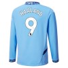 Camiseta de fútbol Manga Larga Manchester City Haaland 9 Primera Equipación 2024-25 - Hombre